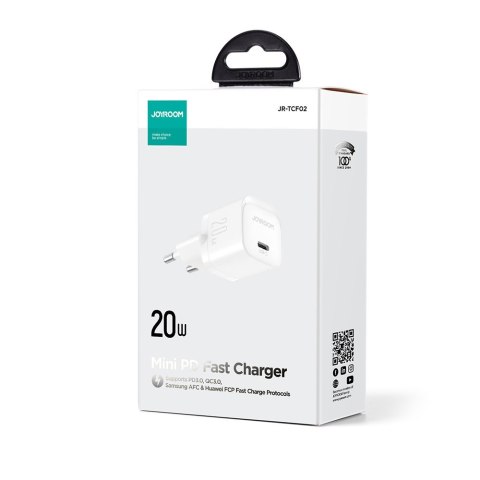 Mini ładowarka sieciowa USB-C 20W PD biała Mini ładowarka sieciowa USB-C 20W PD biała