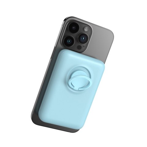 Powerbank 10000mAh bezprzewodowy z ładowarką indukcyjną 20W MagSafe niebieski Powerbank 10000mAh bezprzewodowy z ładowarką indukcyjną 20W MagSafe niebieski