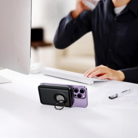 Powerbank 10000mAh bezprzewodowy z ładowarką indukcyjną 20W MagSafe niebieski Powerbank 10000mAh bezprzewodowy z ładowarką indukcyjną 20W MagSafe niebieski