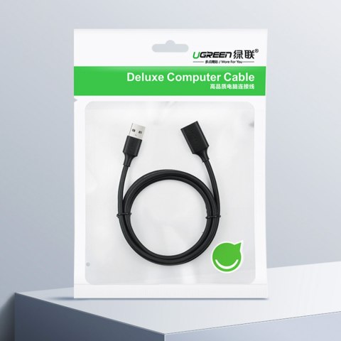 Przedłużacz kabla przewodu USB 2.0 480Mb/s 1.5m czarny Przedłużacz kabla przewodu USB 2.0 480Mb/s 1.5m czarny