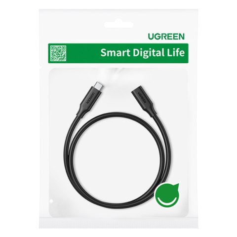 Przedłużacz kabla przewodu USB-C 100W 10Gb/s 1m czarny Przedłużacz kabla przewodu USB-C 100W 10Gb/s 1m czarny