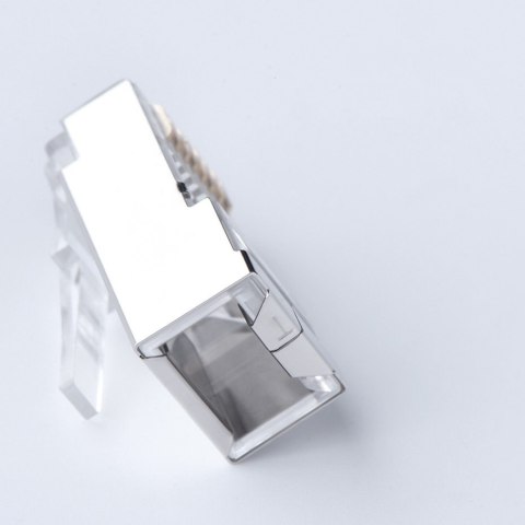 Wtyczka końcówka RJ45 do skrętki 8P8C UTP Cat. 6 srebrny - ZESTAW 10szt. Wtyczka końcówka RJ45 do skrętki 8P8C UTP Cat. 6 srebrny - ZESTAW 10szt.
