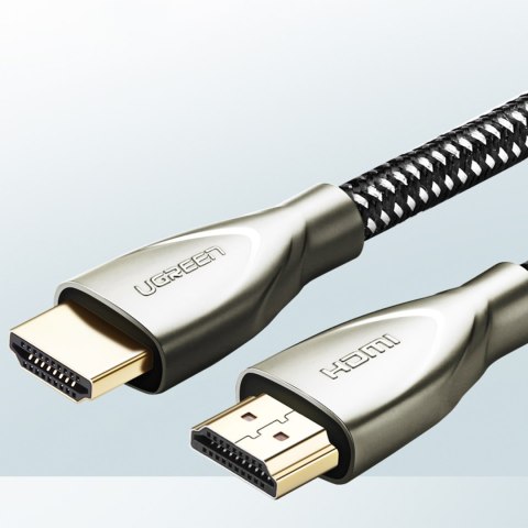Wytrzymały kabel przewód HDMI 2.0 4K 60Hz w oplocie 1m szary Wytrzymały kabel przewód HDMI 2.0 4K 60Hz w oplocie 1m szary