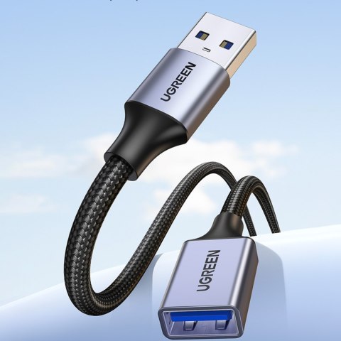 Wytrzymały przedłużacz kabla przewodu USB 3.0 5Gb/s 2m szary Wytrzymały przedłużacz kabla przewodu USB 3.0 5Gb/s 2m szary