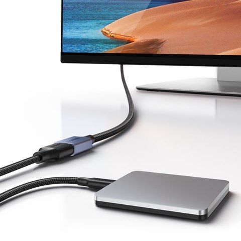 Wytrzymały przedłużacz kabla przewodu USB 3.0 5Gb/s 2m szary Wytrzymały przedłużacz kabla przewodu USB 3.0 5Gb/s 2m szary