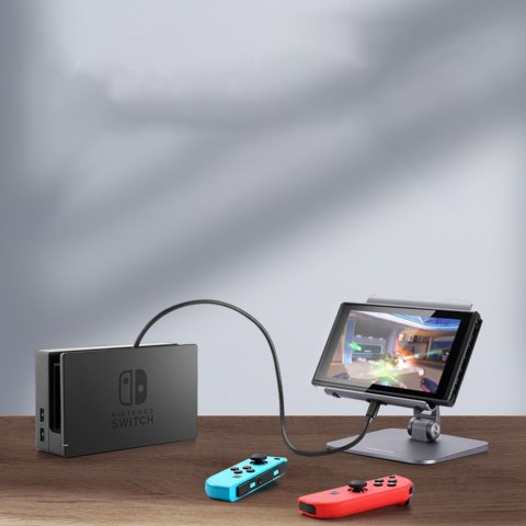 Wytrzymały przedłużacz kabla przewodu USB-C 3.1 10Gb/s 1m szary Wytrzymały przedłużacz kabla przewodu USB-C 3.1 10Gb/s 1m szary