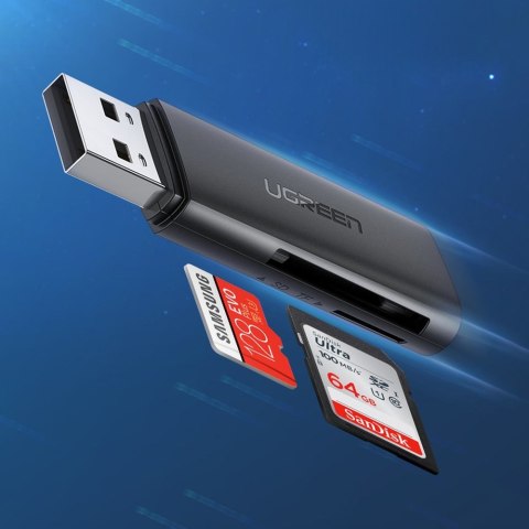 Czytnik kart pamięci SD TF do komputera USB 3.0 czarny Czytnik kart pamięci SD TF do komputera USB 3.0 czarny