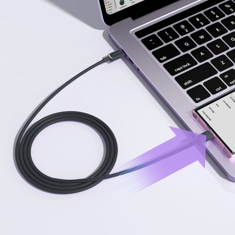 Kabel przewód USB-C - USB-C 100W 1.2m czarny Kabel przewód USB-C - USB-C 100W 1.2m czarny