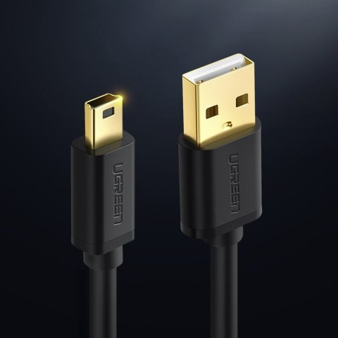 Kabel przewód USB - mini USB 480Mbps 1m czarny Kabel przewód USB - mini USB 480Mbps 1m czarny