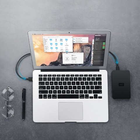 Kabel przewód USB - mini USB 480Mbps 1m czarny Kabel przewód USB - mini USB 480Mbps 1m czarny