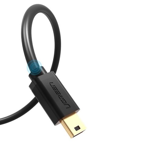 Kabel przewód USB - mini USB 480Mbps 1m czarny Kabel przewód USB - mini USB 480Mbps 1m czarny