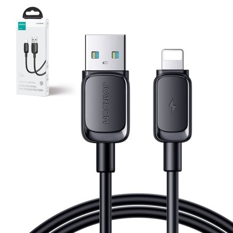 Kabel przewód do iPhone Lightning - USB 2.4A 480Mbps 2m czarny Kabel przewód do iPhone Lightning - USB 2.4A 480Mbps 2m czarny