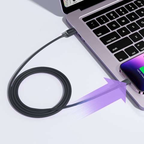 Kabel przewód do iPhone Lightning - USB 2.4A 480Mbps 2m czarny Kabel przewód do iPhone Lightning - USB 2.4A 480Mbps 2m czarny