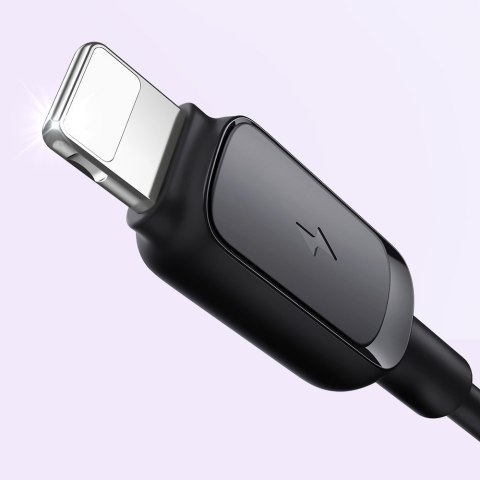 Kabel przewód do iPhone Lightning - USB 2.4A 480Mbps 2m czarny Kabel przewód do iPhone Lightning - USB 2.4A 480Mbps 2m czarny