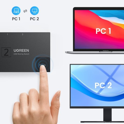 Switch przełącznik USB 3.0 dwukierunkowy na dwa komputery czarny Switch przełącznik USB 3.0 dwukierunkowy na dwa komputery czarny