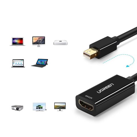 Adapter przejściówka FHD Mini DisplayPort (męski) na HDMI (żeński) biały Adapter przejściówka FHD Mini DisplayPort (męski) na HDMI (żeński) biały