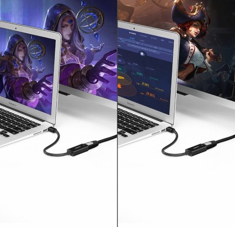 Adapter przejściówka FHD Mini DisplayPort (męski) na HDMI (żeński) biały Adapter przejściówka FHD Mini DisplayPort (męski) na HDMI (żeński) biały