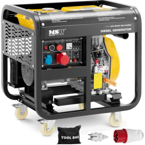 Agregat generator prądotwórczy diesel mobilny 240/400 V 8500 W 10 kVA 30 l Agregat generator prądotwórczy diesel mobilny 240/400 V 8500 W 10 kVA 30 l