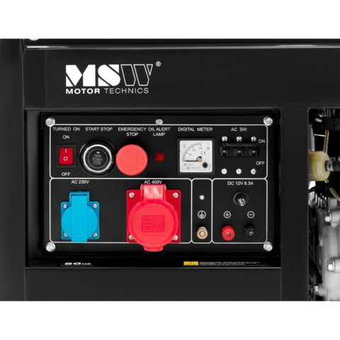 Agregat generator prądotwórczy diesel mobilny 240/400 V 8500 W 10 kVA 30 l Agregat generator prądotwórczy diesel mobilny 240/400 V 8500 W 10 kVA 30 l