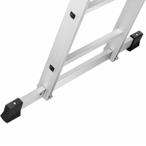 Drabina aluminiowa rozkładana 3 x 6 stopni wys. 321 cm do 150 kg Drabina aluminiowa rozkładana 3 x 6 stopni wys. 321 cm do 150 kg