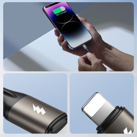 Kabel przewód Light-Speed Series USB-A - USB-C szybki transfer 100W 1.2m czarny Kabel przewód Light-Speed Series USB-A - USB-C szybki transfer 100W 1.2m czarny