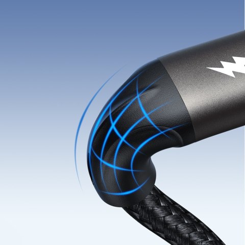 Kabel przewód Light-Speed Series USB-A - USB-C szybki transfer 100W 1.2m czarny Kabel przewód Light-Speed Series USB-A - USB-C szybki transfer 100W 1.2m czarny