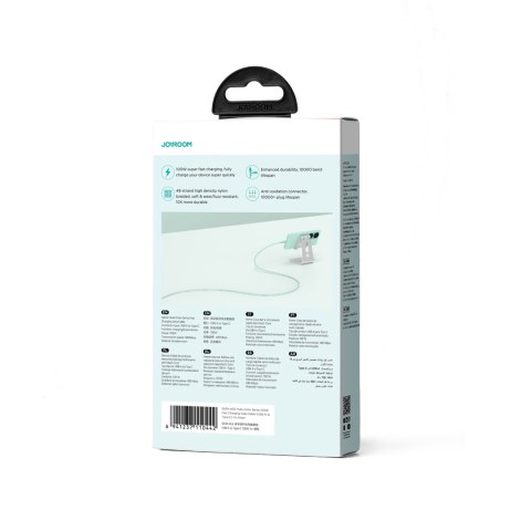 Kabel przewód Multi-Color Series USB-A - USB-C 100W szybki transfer 1m zielony Kabel przewód Multi-Color Series USB-A - USB-C 100W szybki transfer 1m zielony