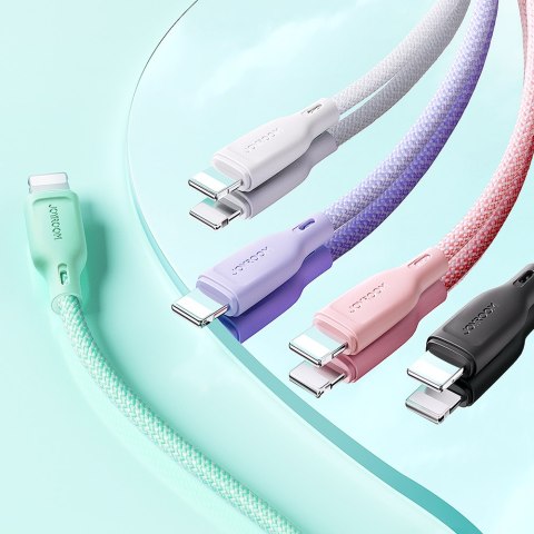 Kabel przewód Multi-Color Series USB-C - USB-C 60W szybki transfer 1m fioletowy Kabel przewód Multi-Color Series USB-C - USB-C 60W szybki transfer 1m fioletowy