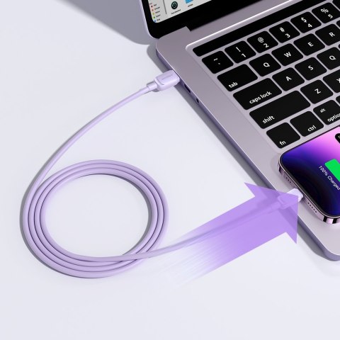 Kabel przewód do iPhone USB-A - Lightning 2.4A 1.2m fioletowy Kabel przewód do iPhone USB-A - Lightning 2.4A 1.2m fioletowy
