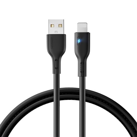 Kabel przewód do iPhone z diodą LED USB - Lightning 2.4A 1.2m czarny Kabel przewód do iPhone z diodą LED USB - Lightning 2.4A 1.2m czarny