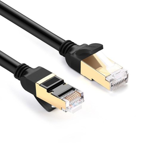 Kabel przewód patchcord sieciowy LAN RJ45 Cat 7 STP 10Gbps 2m czarny Kabel przewód patchcord sieciowy LAN RJ45 Cat 7 STP 10Gbps 2m czarny