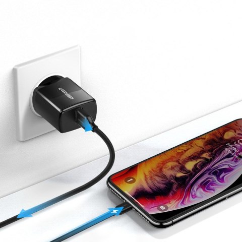 Mała ładowarka sieciowa do telefonu USB 2.1A czarny Mała ładowarka sieciowa do telefonu USB 2.1A czarny