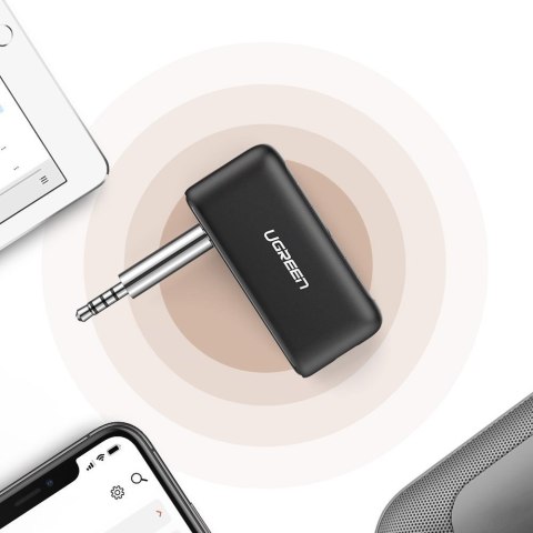 Odbiornik dźwięku audio do samochodu Bluetooth 5.0 AUX mini jack czarny Odbiornik dźwięku audio do samochodu Bluetooth 5.0 AUX mini jack czarny