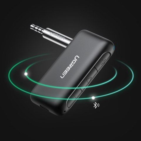 Odbiornik dźwięku audio do samochodu Bluetooth 5.0 AUX mini jack czarny Odbiornik dźwięku audio do samochodu Bluetooth 5.0 AUX mini jack czarny
