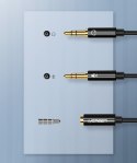 Przejściówka rozdzielacz AUX 3.5 mm mini jack na mikrofon i słuchawki czarny