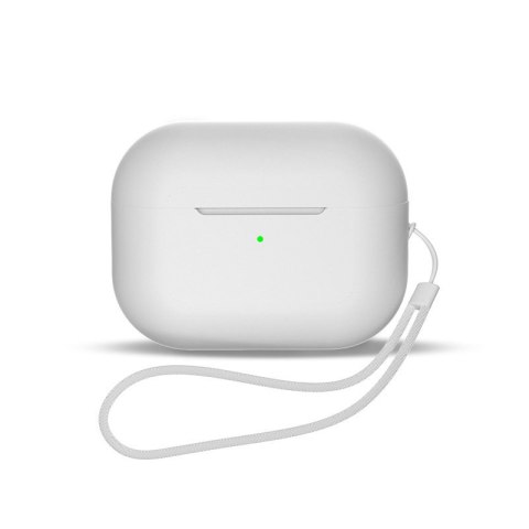 Silikonowe etui do słuchawek AirPods 1 / 2 + pasek smycz na nadgarstek białe Silikonowe etui do słuchawek AirPods 1 / 2 + pasek smycz na nadgarstek białe