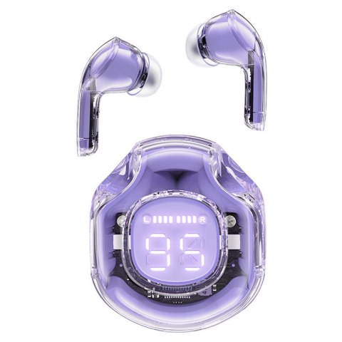 Słuchawki bezprzewodowe z etui T8 Bluetooth TWS fioletowe Słuchawki bezprzewodowe z etui T8 Bluetooth TWS fioletowe