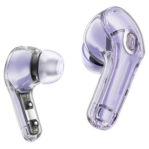 Słuchawki bezprzewodowe z etui T8 Bluetooth TWS fioletowe Słuchawki bezprzewodowe z etui T8 Bluetooth TWS fioletowe