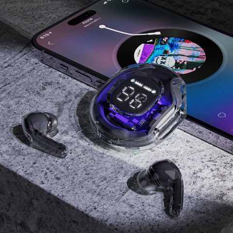 Słuchawki bezprzewodowe z etui T8 Bluetooth TWS fioletowe Słuchawki bezprzewodowe z etui T8 Bluetooth TWS fioletowe