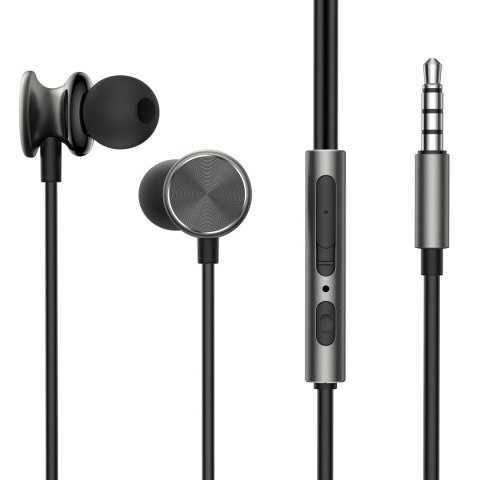Słuchawki przewodowe douszne mocne basy HiFi Wired Series JR-EW03 ciemnoszare Słuchawki przewodowe douszne mocne basy HiFi Wired Series JR-EW03 ciemnoszare