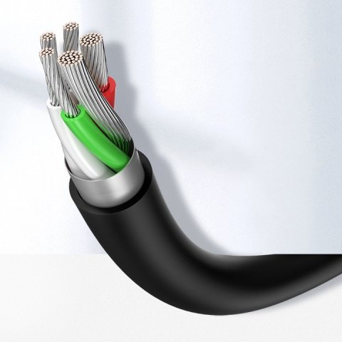 Wytrzymały kabel przewód USB - USB-C 480 Mbps 3A 1.5m czarny Wytrzymały kabel przewód USB - USB-C 480 Mbps 3A 1.5m czarny