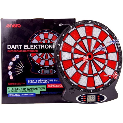 DART ELEKTRONICZNY ENERO 43 CM CZERWONY DART ELEKTRONICZNY ENERO 43 CM CZERWONY