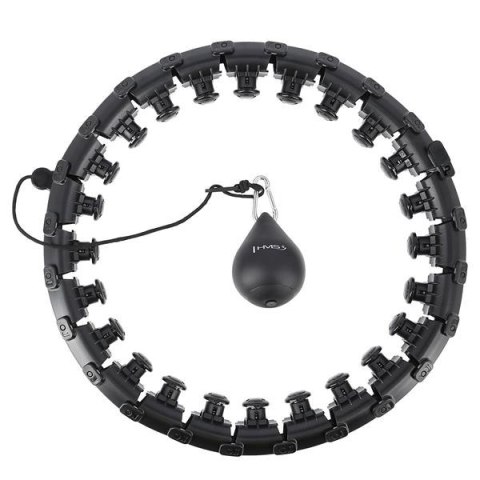 HHW01 BLACK HULA HOP Z WYPUSTKAMI I OBCIĄŻNIKIEM HMS HHW01 BLACK HULA HOP Z WYPUSTKAMI I OBCIĄŻNIKIEM HMS