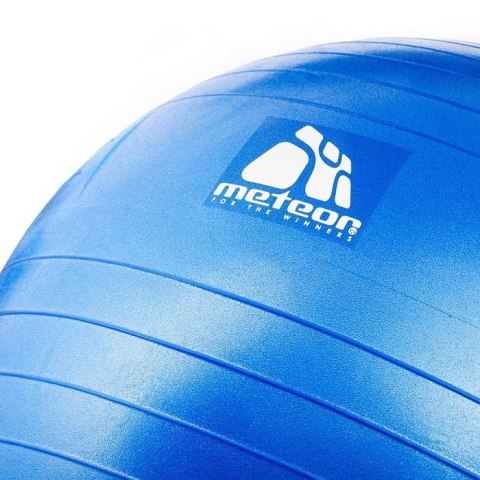 Piłka fitness Meteor z pompką 65 cm niebieski Piłka fitness Meteor z pompką 65 cm niebieski