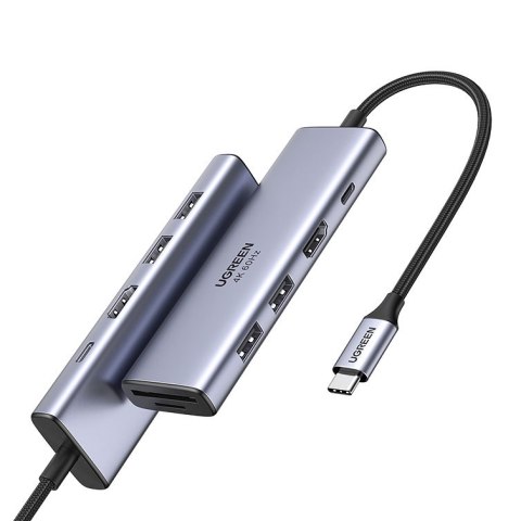 6w1 wielofunkcyjny HUB USB-C - 2x USB HDMI 4K czytnik kart SD i TF USB-C PD 100W szary 6w1 wielofunkcyjny HUB USB-C - 2x USB HDMI 4K czytnik kart SD i TF USB-C PD 100W szary