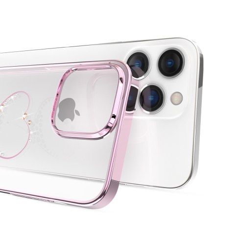 Etui do telefonu iPhone 14 ozdobione kryształami Wish Series różowe Etui do telefonu iPhone 14 ozdobione kryształami Wish Series różowe