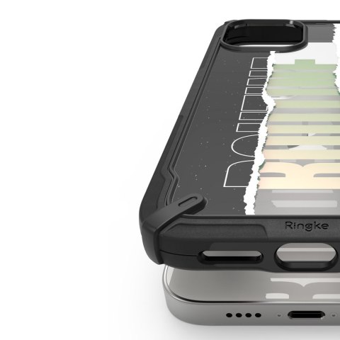 Etui pancerny pokrowiec z ramką iPhone 12 mini Fusion X Design Ticket band czarny Etui pancerny pokrowiec z ramką iPhone 12 mini Fusion X Design Ticket band czarny