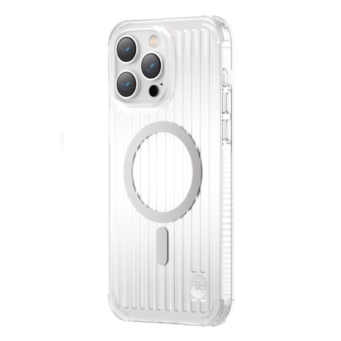 Magnetyczne etui iPhone 14 Pro MagSafe PQY Go Out Series srebrne Magnetyczne etui iPhone 14 Pro MagSafe PQY Go Out Series srebrne