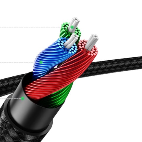Kabel audio AUX wtyczka prosta minijack 3.5 mm 2m niebieski Kabel audio AUX wtyczka prosta minijack 3.5 mm 2m niebieski