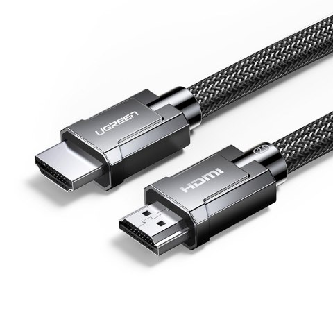 Kabel przewód HDMI 2.1 8K 60Hz 48Gb/s 3m elastyczny w oplocie szary Kabel przewód HDMI 2.1 8K 60Hz 48Gb/s 3m elastyczny w oplocie szary
